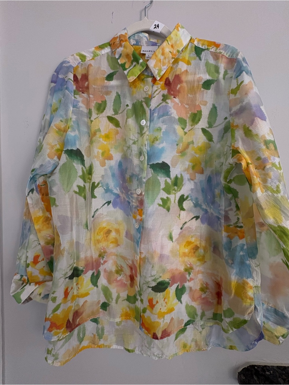 Bailey 44 Floral Button-Down Shirt - Yellow, Blue, Green, Pink